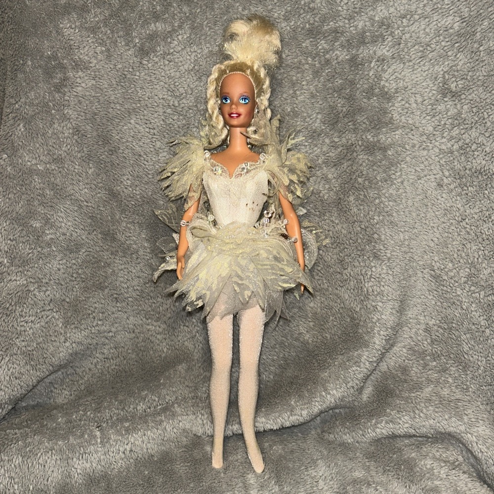 Vintage 1991 MATTEL Swan‎ Lake Queen ODETTE Ballet Music Box BARBIE E2